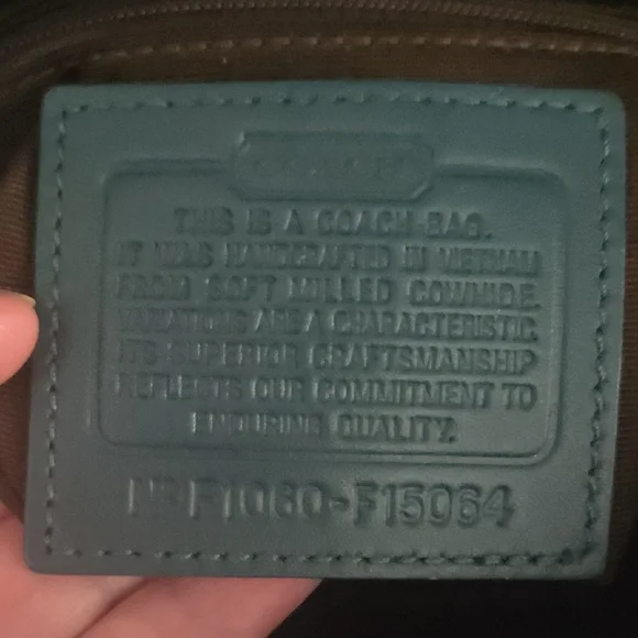 Coach Rare Teal Leather Shoulder Bag - Picture 7 of 12